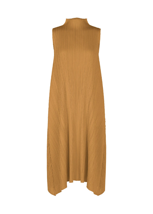 A product shot of the PLEATS PLEASE ISSEY MIYAKE EFFICIENT SQUARE 2 clothing in camel brown (34).