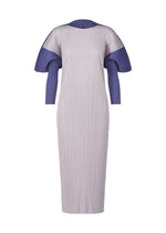 A product shot of the PLEATS PLEASE ISSEY MIYAKE SQUARE dress in blue grey (09).