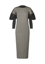 A product shot of the PLEATS PLEASE ISSEY MIYAKE SQUARE dress in grey (12).