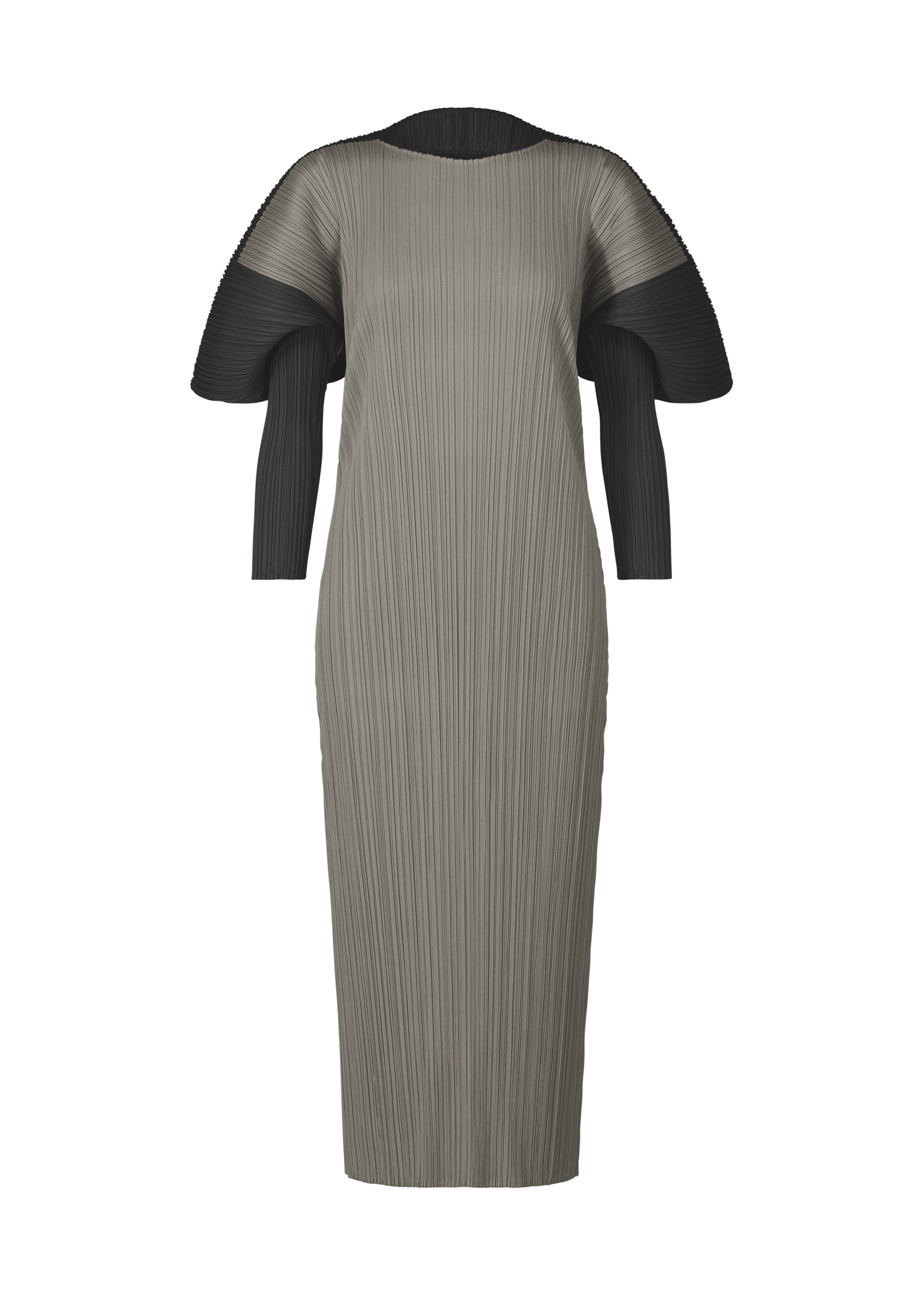 A product shot of the PLEATS PLEASE ISSEY MIYAKE SQUARE dress in grey (12).