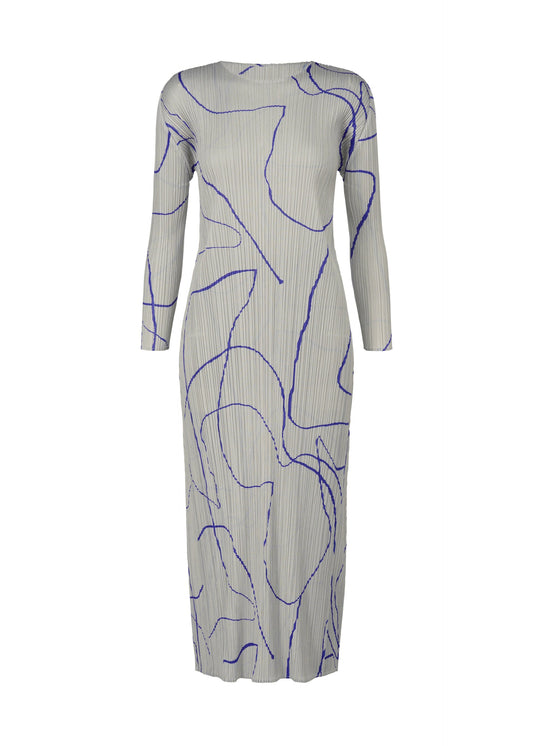 A product shot of the PLEATS PLEASE ISSEY MIYAKE PAUSE dress in grey (12).