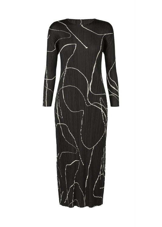 A product shot of the PLEATS PLEASE ISSEY MIYAKE PAUSE dress in black (15).