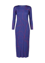 A product shot of the PLEATS PLEASE ISSEY MIYAKE PAUSE dress in blue (72).