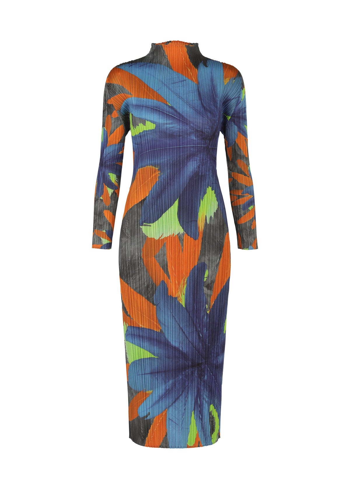 A product shot of the PLEATS PLEASE ISSEY MIYAKE CARNIVAL dress in grey (12).