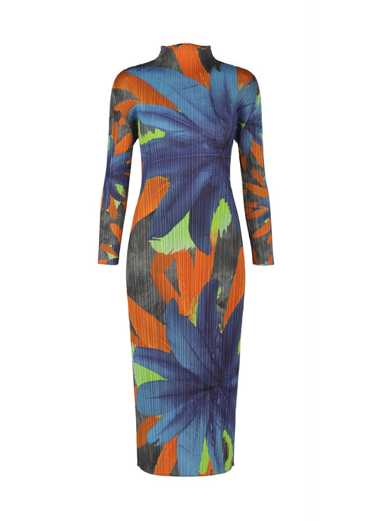 A product shot of the PLEATS PLEASE ISSEY MIYAKE CARNIVAL dress in grey (12).