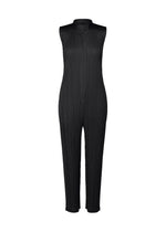 A product shot of the PLEATS PLEASE ISSEY MIYAKE MONTHLY COLORS SEPTEMBER jumpsuit in black (15).