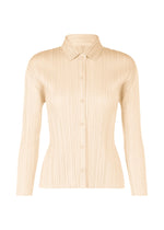A product shot of the PLEATS PLEASE ISSEY MIYAKE PLEATS SHIRT shirt in off white (02).