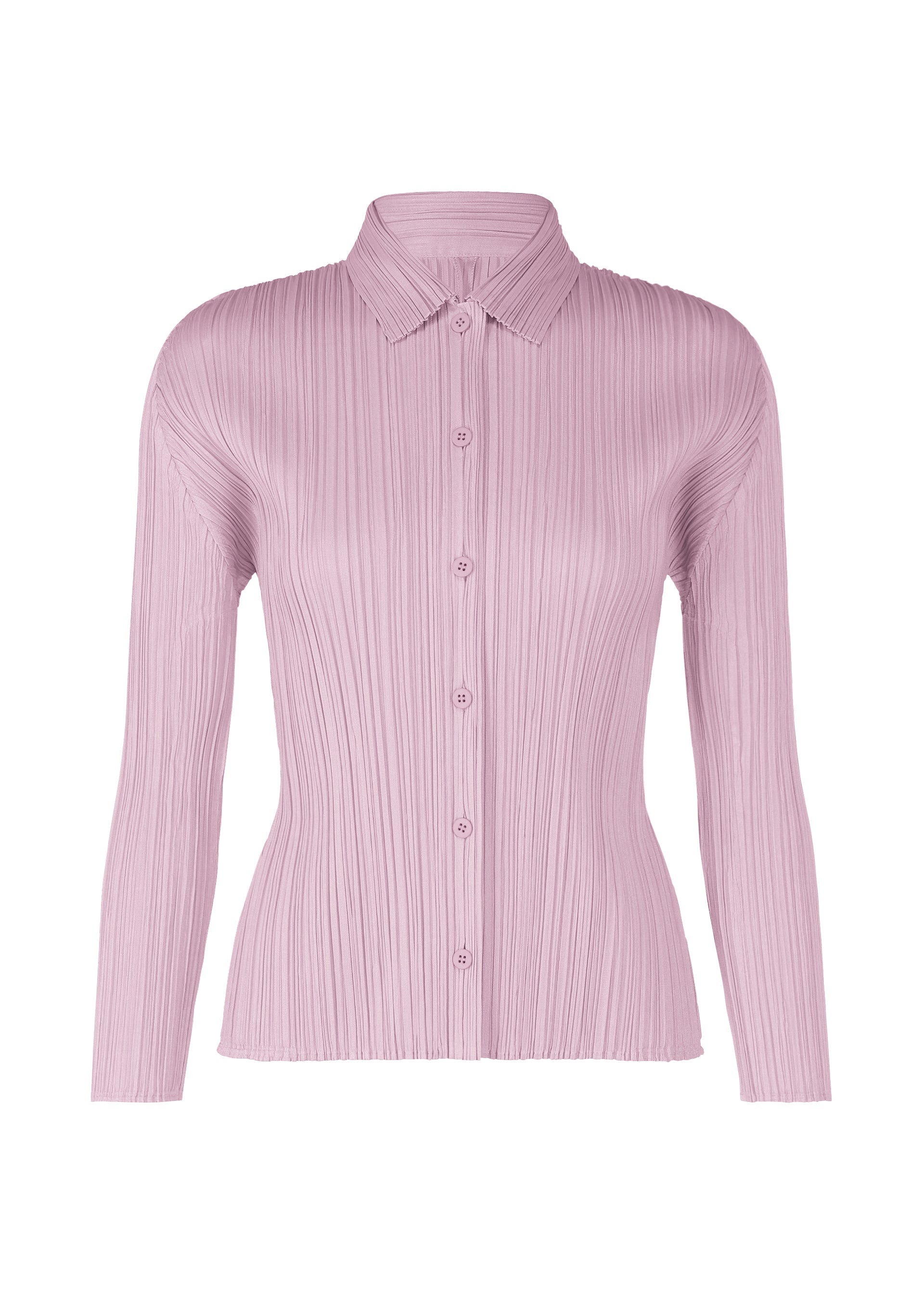 A product shot of the PLEATS PLEASE ISSEY MIYAKE PLEATS SHIRT shirt in light pink (20).
