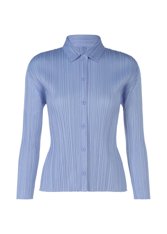 A product shot of the PLEATS PLEASE ISSEY MIYAKE PLEATS SHIRT shirt in light blue (70).