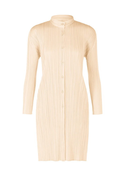 A product shot of the PLEATS PLEASE ISSEY MIYAKE PLEATS SHIRT shirt in off white (02).