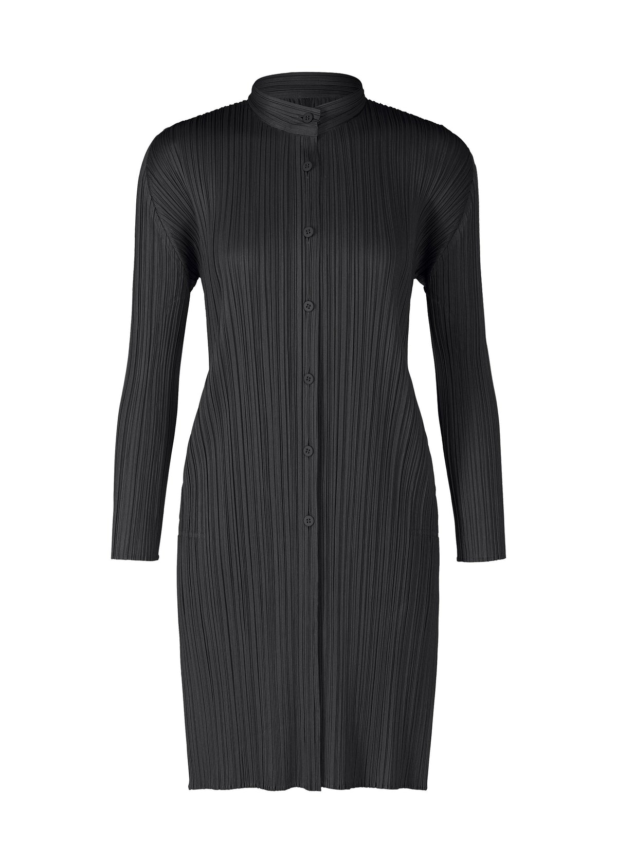 A product shot of the PLEATS PLEASE ISSEY MIYAKE PLEATS SHIRT shirt in black (15).