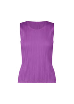 A product shot of the PLEATS PLEASE ISSEY MIYAKE MONTHLY COLORS AUGUST top in light purple (80).