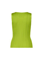 A detail shot of the PLEATS PLEASE ISSEY MIYAKE MONTHLY COLORS AUGUST top.