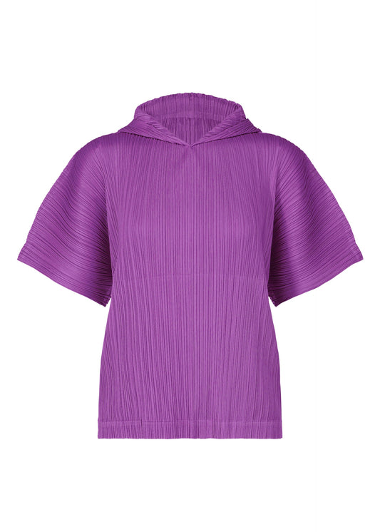 A product shot of the PLEATS PLEASE ISSEY MIYAKE MONTHLY COLORS AUGUST top in light purple (80).