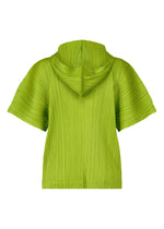 A detail shot of the PLEATS PLEASE ISSEY MIYAKE MONTHLY COLORS AUGUST top.