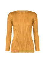 A product shot of the PLEATS PLEASE ISSEY MIYAKE MONTHLY COLORS SEPTEMBER top in ochre (56).