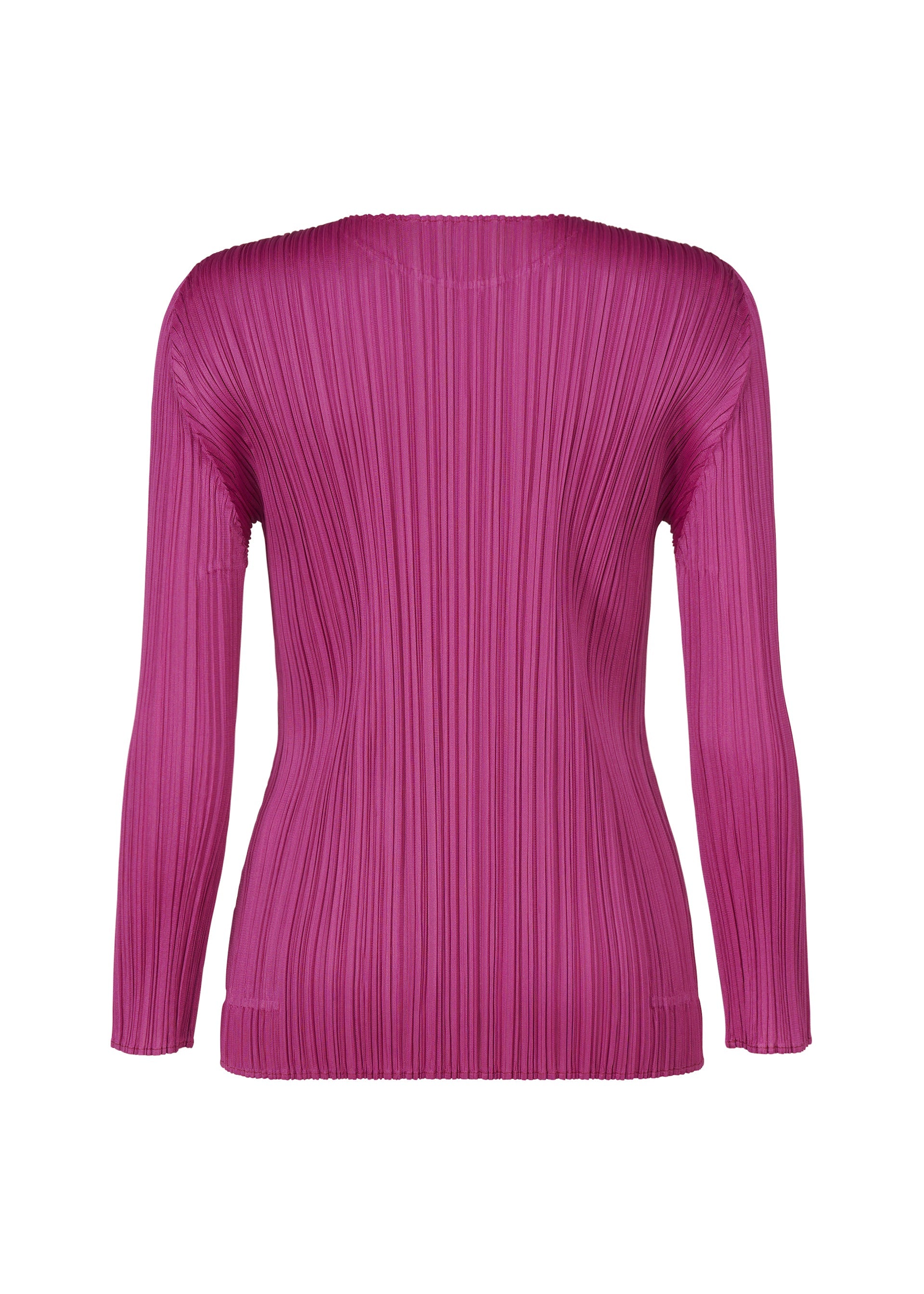 A detail shot of the PLEATS PLEASE ISSEY MIYAKE MONTHLY COLORS SEPTEMBER top.