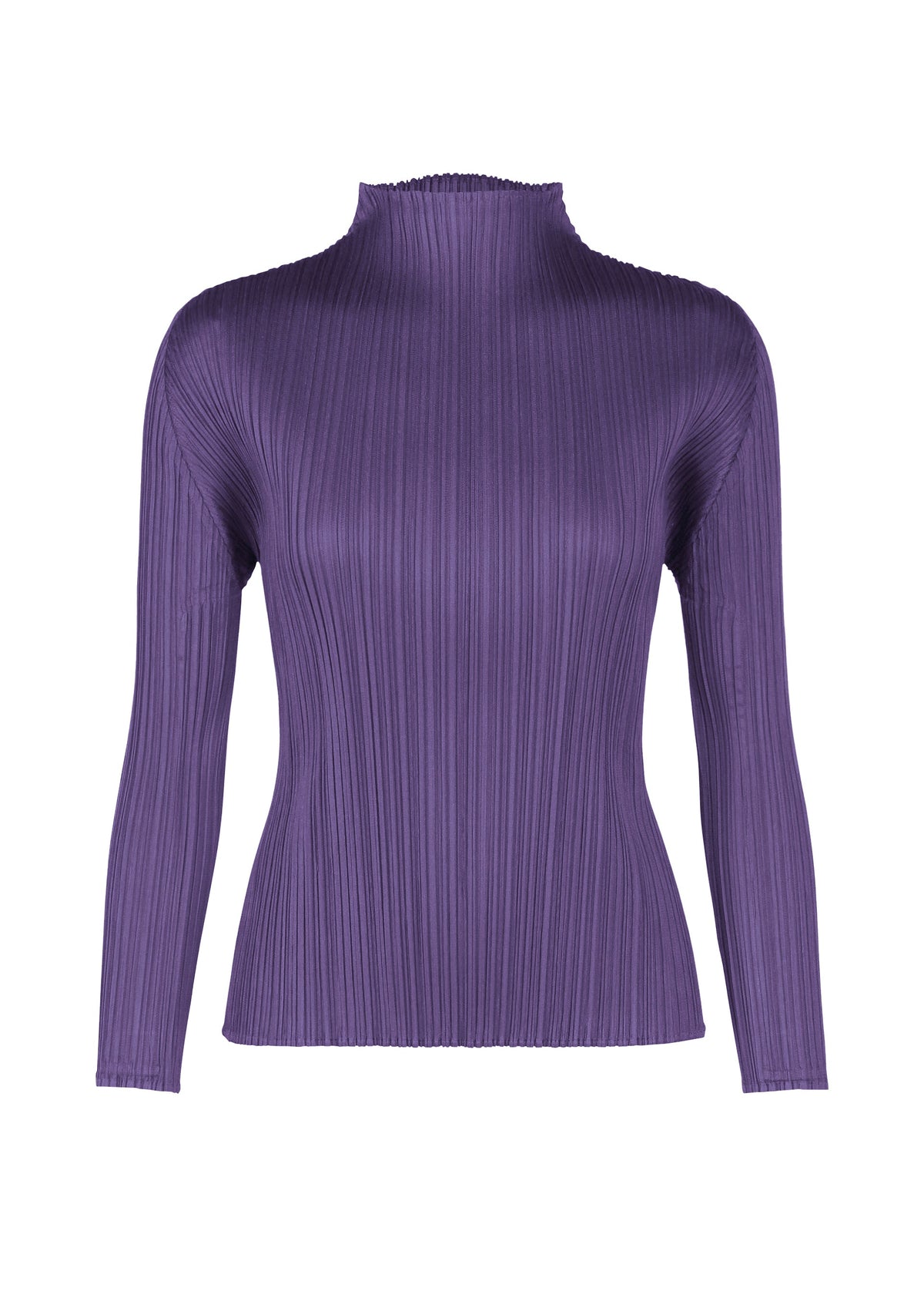 A product shot of the PLEATS PLEASE ISSEY MIYAKE MONTHLY COLORS NOVEMBER top in purple (81).