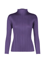 A product shot of the PLEATS PLEASE ISSEY MIYAKE MONTHLY COLORS NOVEMBER top in purple (81).