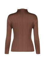 A detail shot of the PLEATS PLEASE ISSEY MIYAKE MONTHLY COLORS NOVEMBER top.