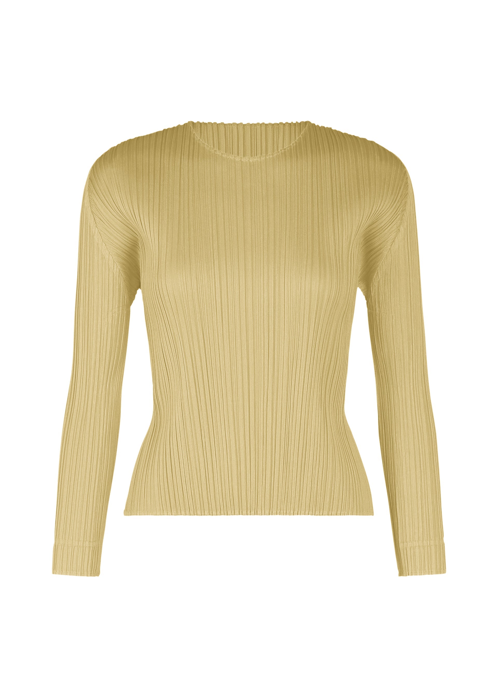 A product shot of the PLEATS PLEASE ISSEY MIYAKE MONTHLY COLORS DECEMBER clothing in ivory (03).