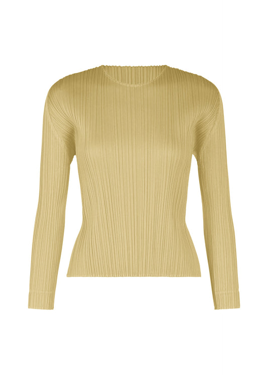 A product shot of the PLEATS PLEASE ISSEY MIYAKE MONTHLY COLORS DECEMBER clothing in ivory (03).