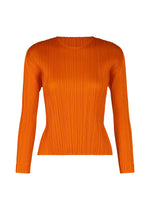 A product shot of the PLEATS PLEASE ISSEY MIYAKE MONTHLY COLORS DECEMBER clothing in orange (32).