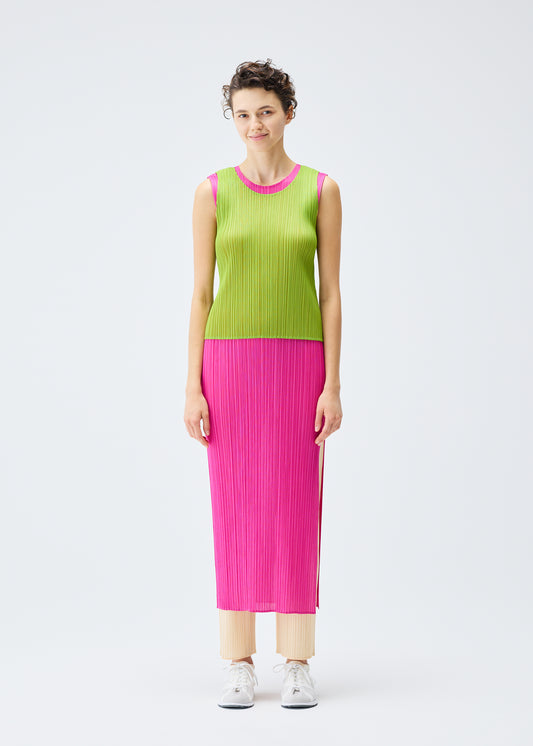 LUCID PLEATS Top Bright Pink