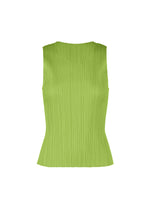 LUCID PLEATS Top Yellow Green