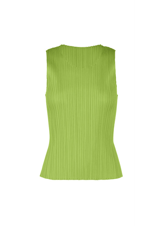 LUCID PLEATS Top Yellow Green
