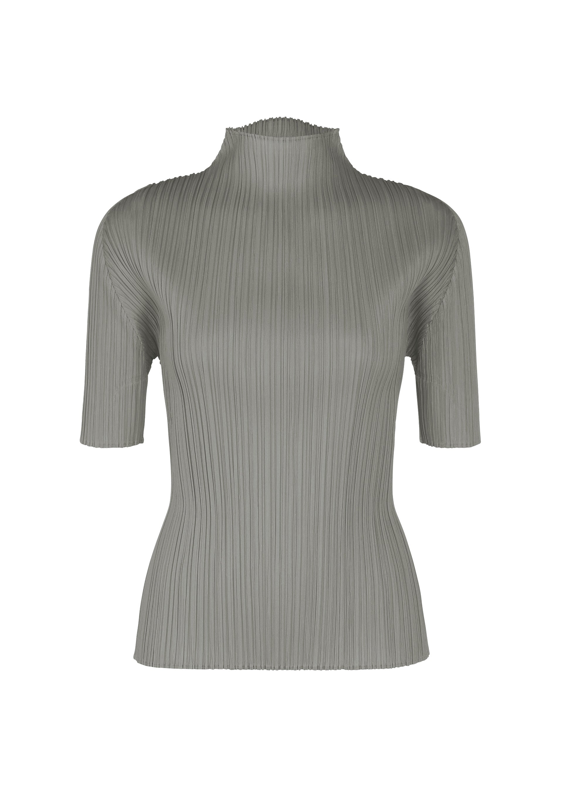 A product shot of the PLEATS PLEASE ISSEY MIYAKE LUCID PLEATS top in grey (12).