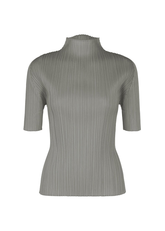 A product shot of the PLEATS PLEASE ISSEY MIYAKE LUCID PLEATS top in grey (12).