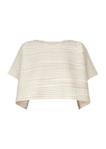 A product shot of the PLEATS PLEASE ISSEY MIYAKE COTTON SKIP top in white.