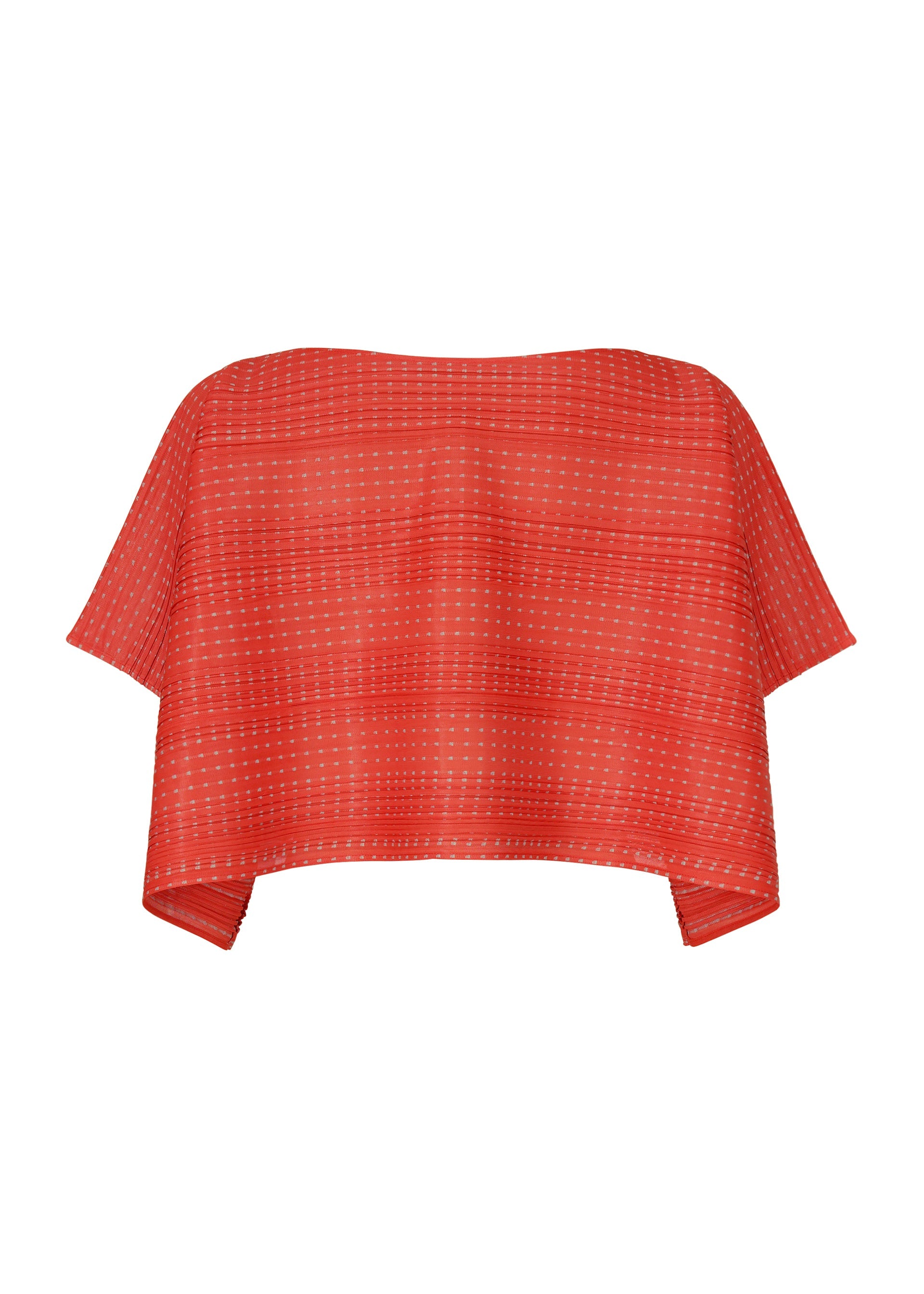 A detail shot of the PLEATS PLEASE ISSEY MIYAKE COTTON SKIP top.