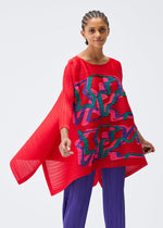 A model wears the PLEATS PLEASE ISSEY MIYAKE MIX top.