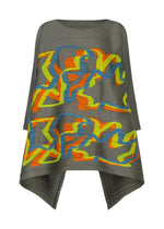 A product shot of the PLEATS PLEASE ISSEY MIYAKE MIX top in grey (12).