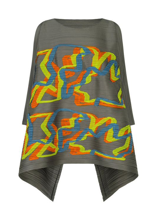 A product shot of the PLEATS PLEASE ISSEY MIYAKE MIX top in grey (12).
