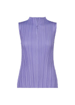 A product shot of the PLEATS PLEASE ISSEY MIYAKE MELLOW PLEATS top in saxe blue (71).