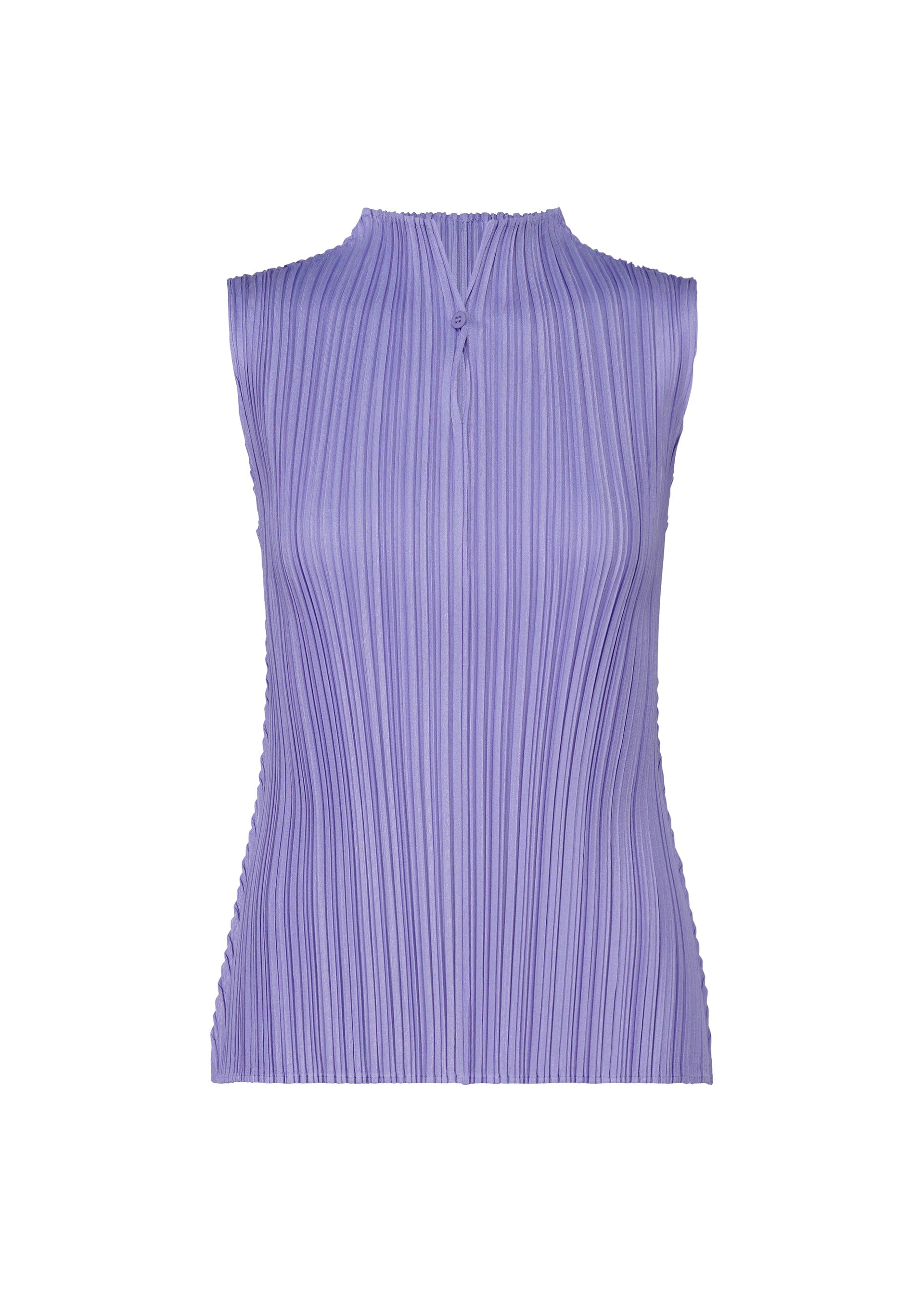 A product shot of the PLEATS PLEASE ISSEY MIYAKE MELLOW PLEATS top in saxe blue (71).