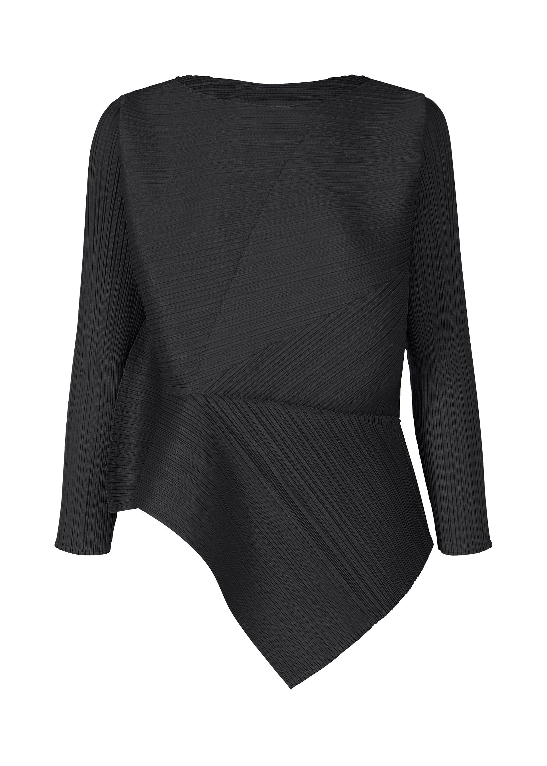 A product shot of the PLEATS PLEASE ISSEY MIYAKE SPIN top in black (15).