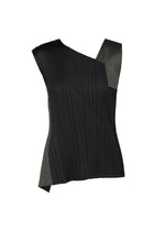 A product shot of the PLEATS PLEASE ISSEY MIYAKE POINTE top in black.