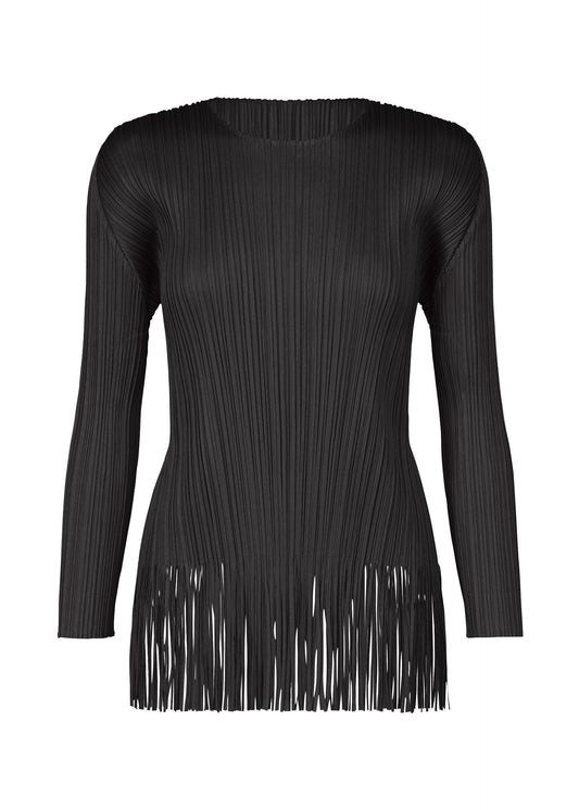 A product shot of the PLEATS PLEASE ISSEY MIYAKE WAVE top in black (15).
