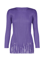 A product shot of the PLEATS PLEASE ISSEY MIYAKE WAVE top in purple blue (83).