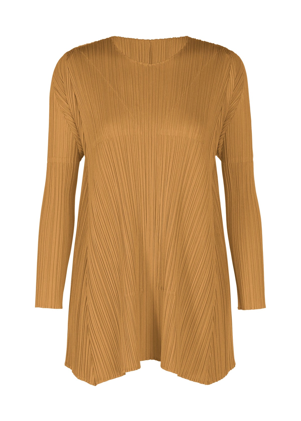 A product shot of the PLEATS PLEASE ISSEY MIYAKE EFFICIENT SQUARE 2 clothing in camel brown (34).
