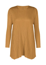 A product shot of the PLEATS PLEASE ISSEY MIYAKE EFFICIENT SQUARE 2 clothing in camel brown (34).