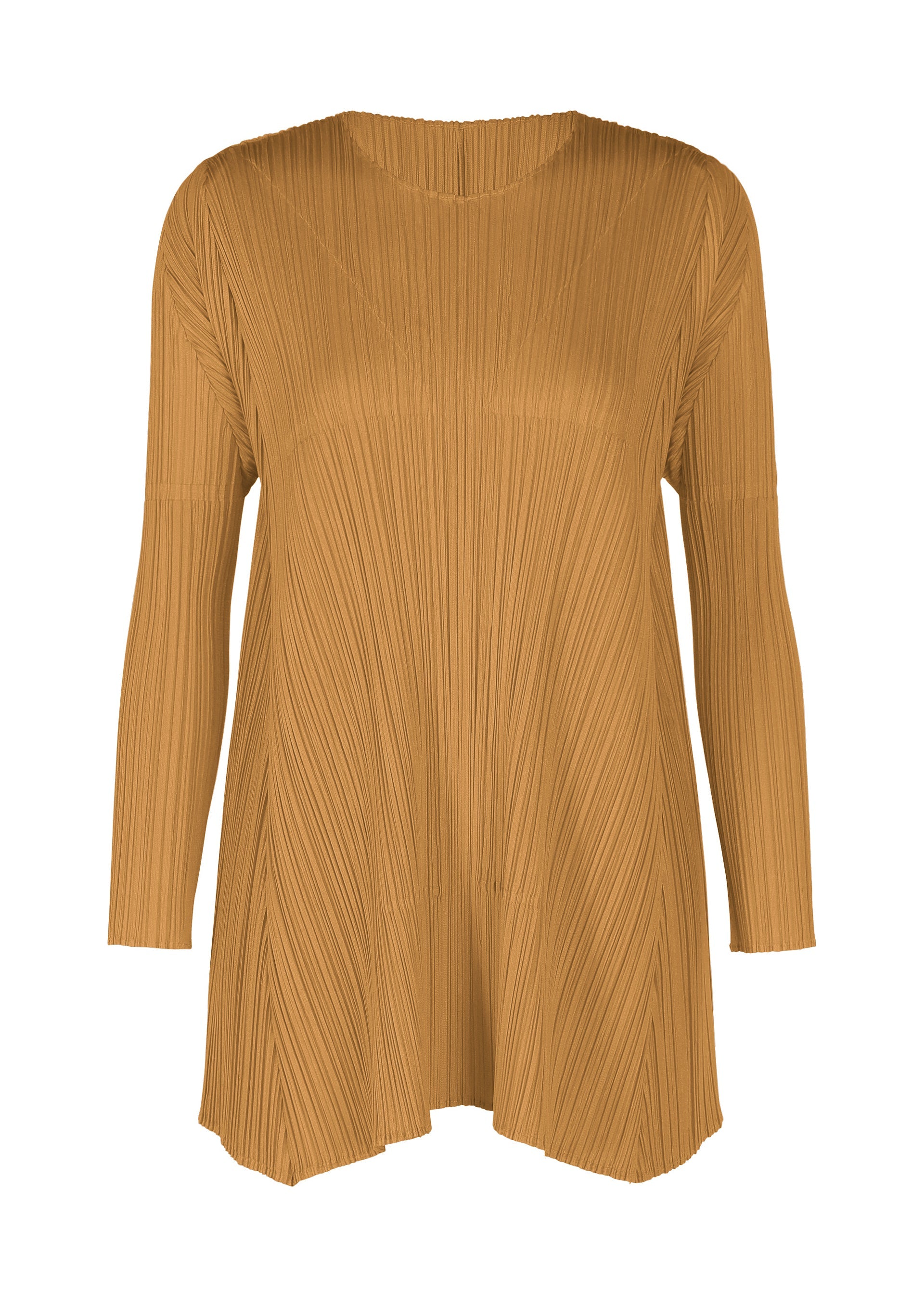A product shot of the PLEATS PLEASE ISSEY MIYAKE EFFICIENT SQUARE 2 clothing in camel brown (34).