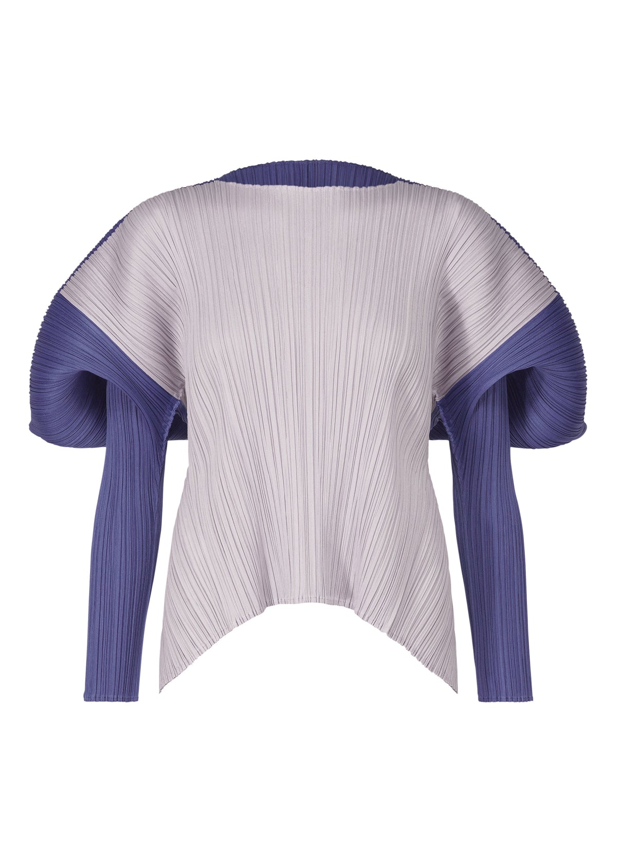 A product shot of the PLEATS PLEASE ISSEY MIYAKE SQUARE top in blue grey (09).