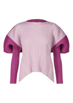 A product shot of the PLEATS PLEASE ISSEY MIYAKE SQUARE top in light pink (20).