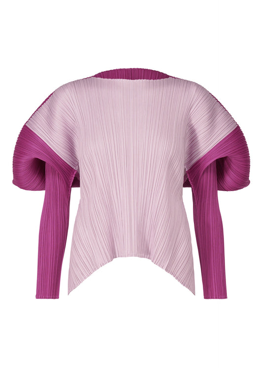 A product shot of the PLEATS PLEASE ISSEY MIYAKE SQUARE top in light pink (20).