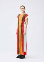A model wears the PLEATS PLEASE ISSEY MIYAKE JUMP top.